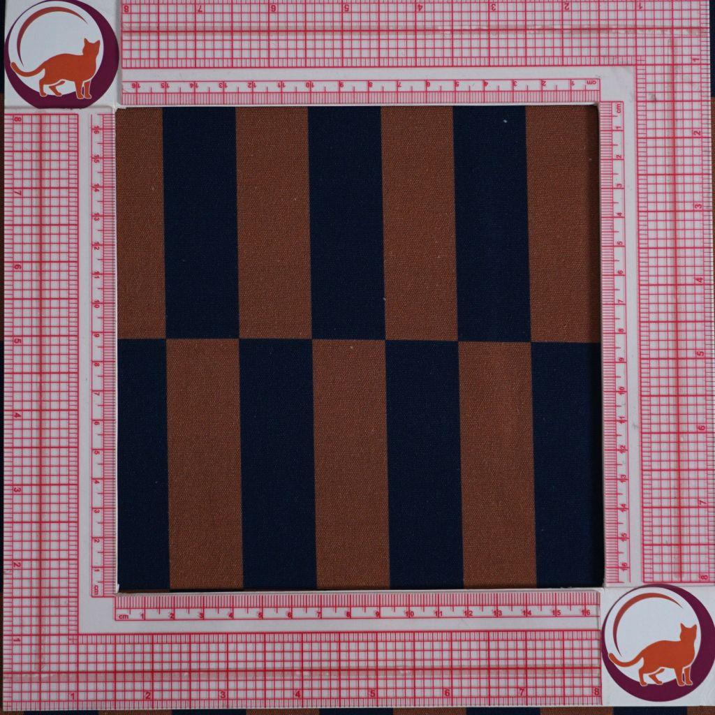 Baumwoll-Canvas Blocks marsalarot dunkelblau